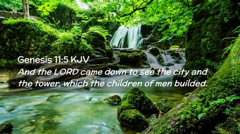 Genesis 115 Kjv Desktop Wallpaper And The Lord Came Down To See The