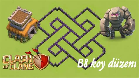 Clash of clans 8 seviye belediye binası köy düzen 1 YouTube