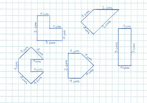 5 Narysuj pięć różnych figur każdą o polu 3 cm² Brainly pl