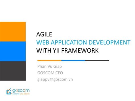 Agile Web Application Development Yii Framework Ppt