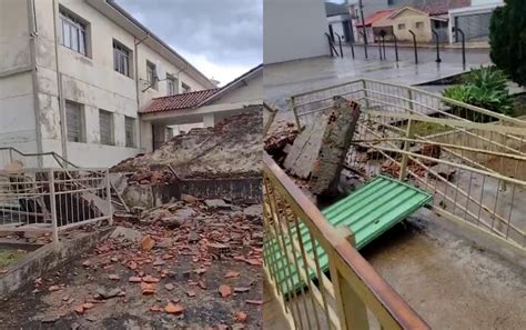 Chuva derruba muro de escola estadual que será local de votação em