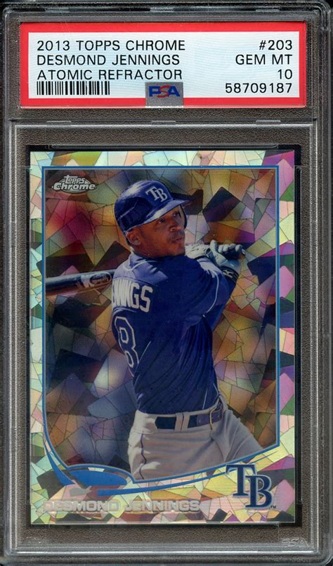 Lot Detail Topps Chrome Desmond Jennings Atomic Refractor