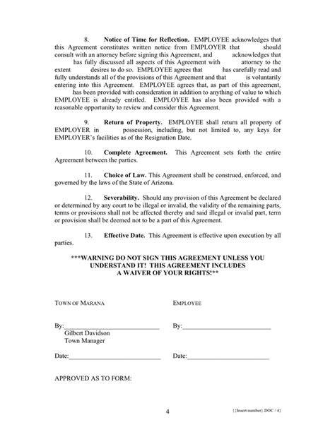 Separation Agreement Template In Word And Pdf Formats Page 4 Of 5