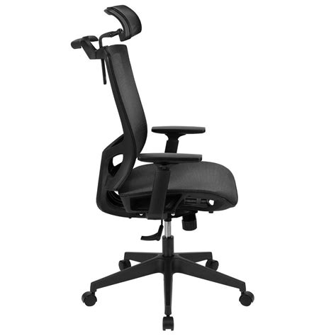 Mesh Office Chair with Synchro-Tilt in Black