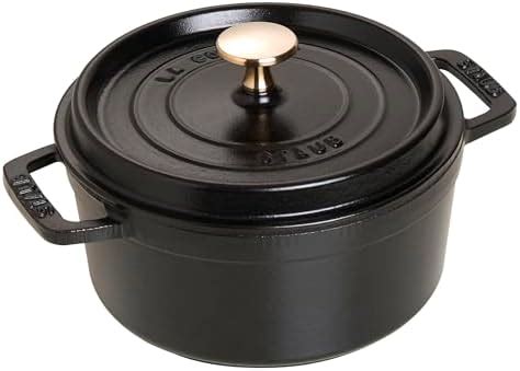 Staub La Cocotte Round 40509 485 Pico Cocotte Round Black 7 1 Inches