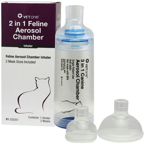 Feline Aerosol Chamber Inhaler With Masks —