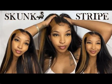 How To Blonde Skunk Stripe Ft Beautyforeverhair Youtube