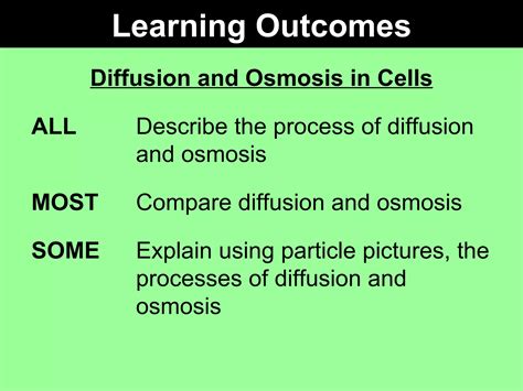 Diffusion And Osmosis Ppt