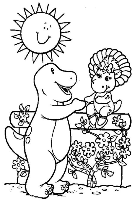 Barney Bj Coloring Pages