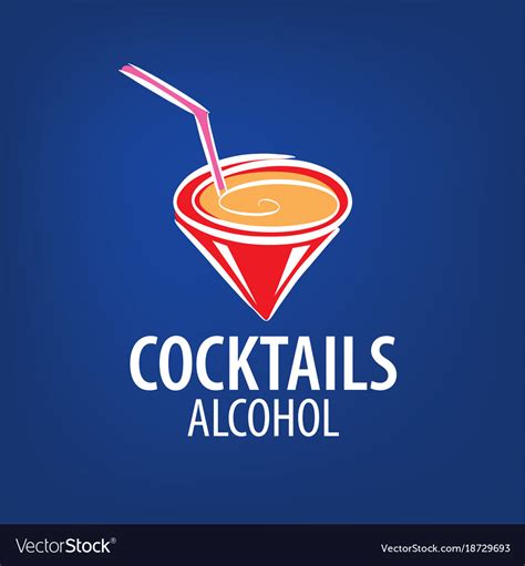 Alcoholic cocktails logo Royalty Free Vector Image