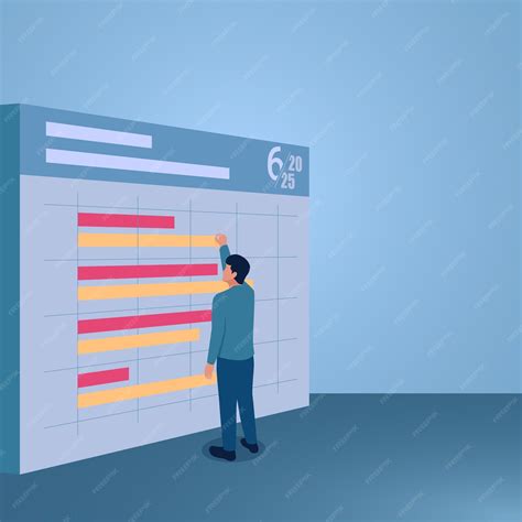 Um homem organiza a linha do tempo do trabalho em um quadro de