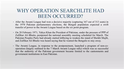 Operation Searchlight | PPT