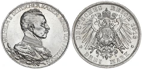 Deutsches Kaiserreich Preußen 3 Mark 1913 A Preussen Wilhelm II