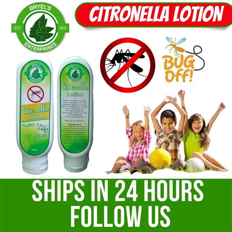 ⚡⚡bryels Citronella Lotion 100ml Natural Mosquito Repellent With Citronella Soybean Oil