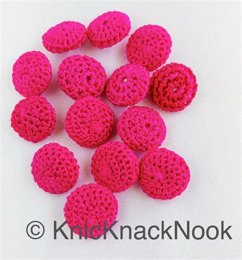 hand knit pink button handmade buttons mm buttons pack   craft