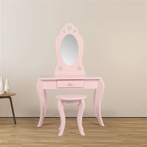 Kaptafel Make Up Visagie Tafel Hartje Design Kinderkamer Meisje Met