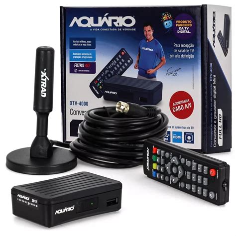 Promo O Kit Conversor Digital Tv Antena Interna Externa Cabo Mt