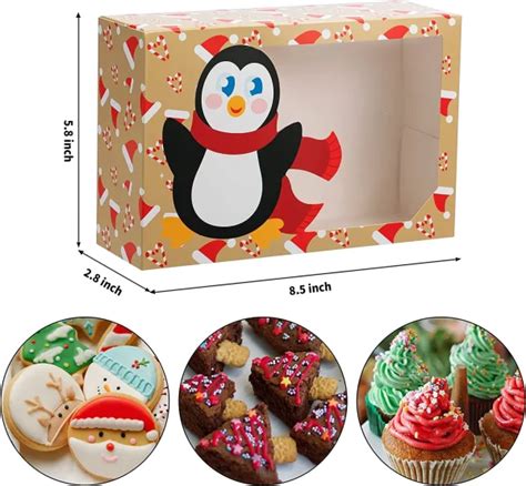 High Quality 24pcs Christmas Cookie Boxes With Window