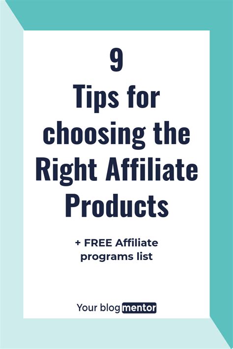 9 Tips To Choose The Right Affiliate Products To Promote Blog 2 Brand Blogging Mentor Blog