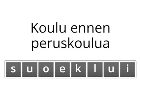 Kohteen Koulutus Ja Ty Kopio Anagram