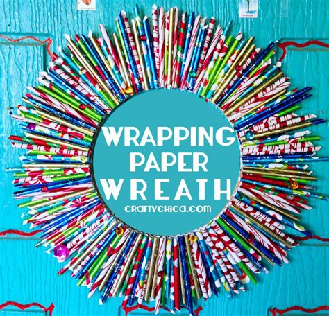 Wrapping Paper Wreath - The Crafty Chica