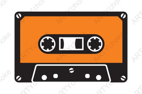 Audio Cassette Tape SVG File For Cricut Graphic By Artychoke Design