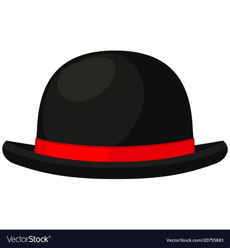 Colorful cartoon bowler hat Royalty Free Vector Image