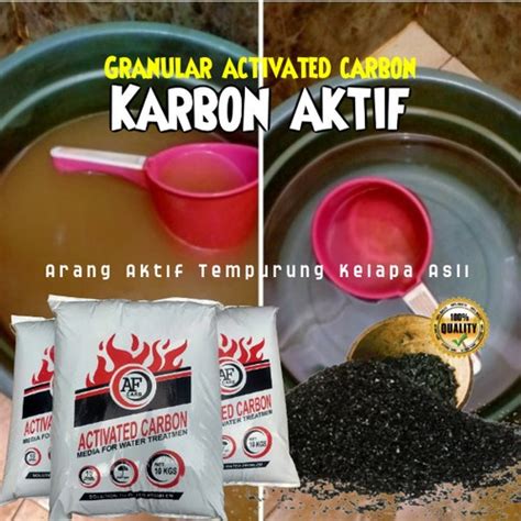 Jual Karbon Aktif Media Filter Penyaring Air Aquarium Aquascape Kolam