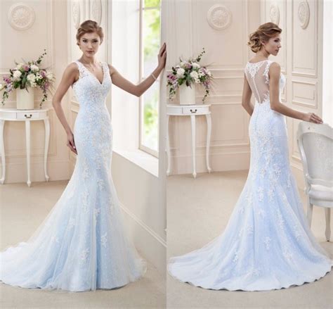 Blue Lace Bridal Evening Gown Mermaid Wedding Dress H1815 China