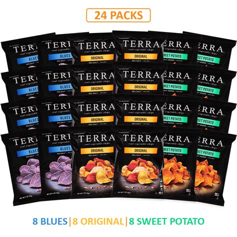 TERRA Original Blue Sweet Potato Vegetable Snack Chips Variety Mix 1