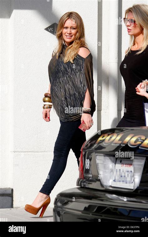 Hilary Duff Shows Off Her Growing Baby Bump While Out Shopping In