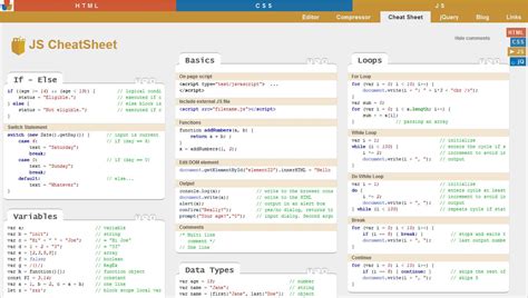 34 Javascript Cheat Sheet Printable Javascript Answer