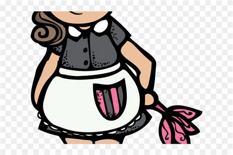 Cartoon Cleaning Lady Housekeeper Maid Clipart Free Transparent Png