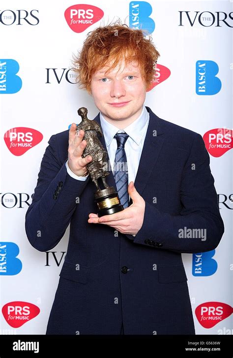 Ed Sheeran 2012 Ivor Novello Awards Held Grosvenor House Hotel Hi Res