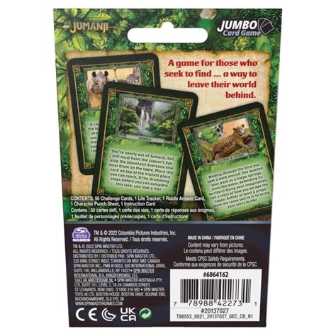 Jumanji Jumbo Card Game