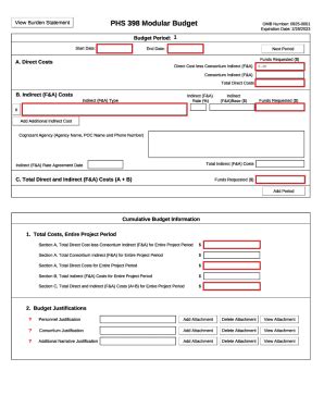 Fillable Online Phs Modular Budget Fax Email Print Pdffiller