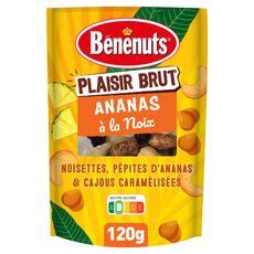 BENENUTS Plaisir brut ananas à la noix 120g pas cher à prix Auchan