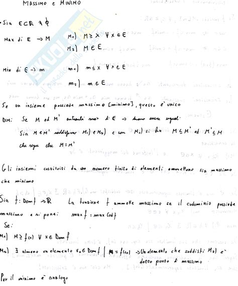 Appunti Analisi Matematica 1 Di Ingegneria Meccanica Parte 1