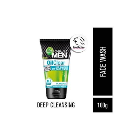 Garnier Men Oil Clear Clay D Tox Deep Cleansing Icy Face Wash 100 Gm