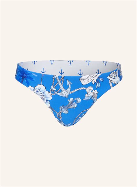 Seafolly Panty Bikini Hose Ahoy Zum Wenden In Blau Weiss