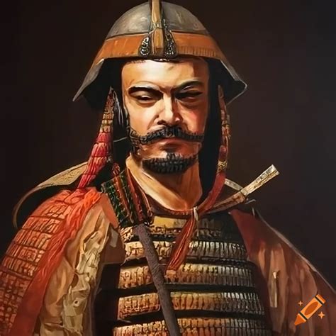 Antonino Cannavacciuolo Samurai With A Buddhist Temple In The