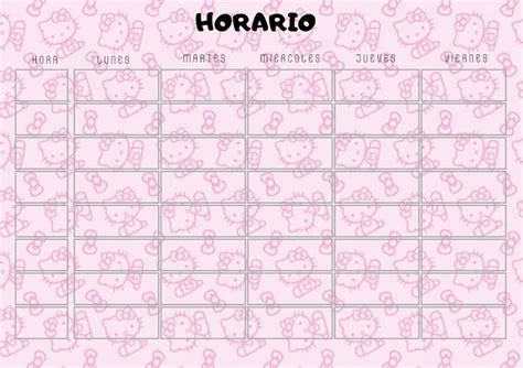 Horario Hello Kitty