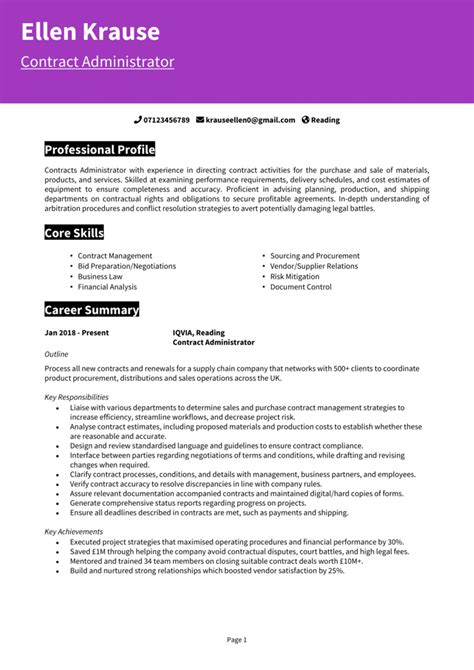 4 Administrator Cv Examples Guide And Cv Templates For 2024