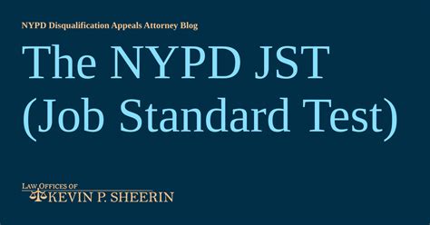 The Nypd Jst Job Standard Test Nypd Disqualification Appeals