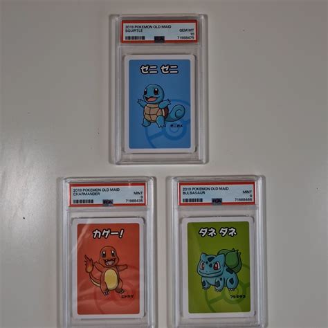 Charmander Squirtle Bulbasaur Psa Graded Old Maid