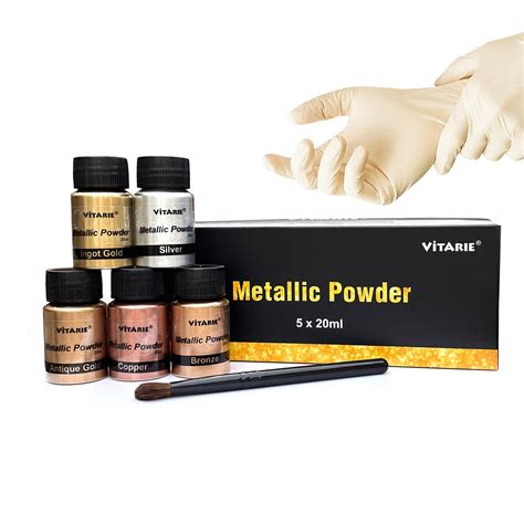 Buy Metallic Pigment Powder, 5 Colors/20ml Jar Gold Epoxy Resin Color ...