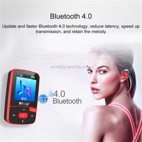 Original RUIZU X50 Sport Bluetooth MP3 Player 8gb Clip Mini with Screen ...