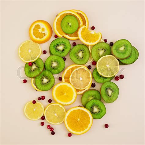 Fruit texture. Background of various ... | Stock image | Colourbox