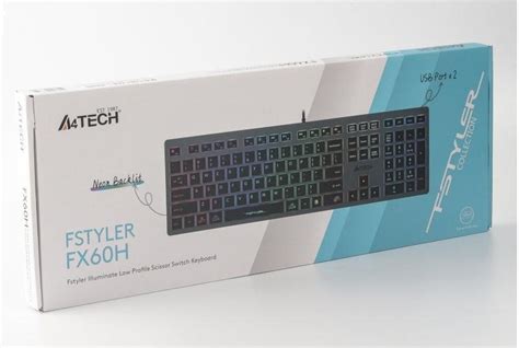 Клавіатура A4tech FX60H Fstyler Neon backlit Grey (FX60H USB (Grey ...
