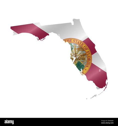 Mapa De La Bandera De La Florida Ilustraci N Vectorial Imagen Vector